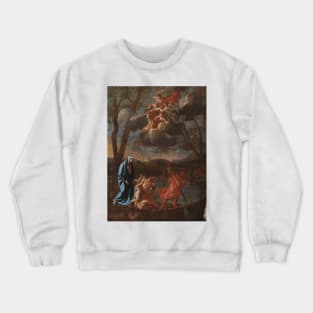 The Return of the Holy Family to Nazareth by Nicolas Poussin Crewneck Sweatshirt